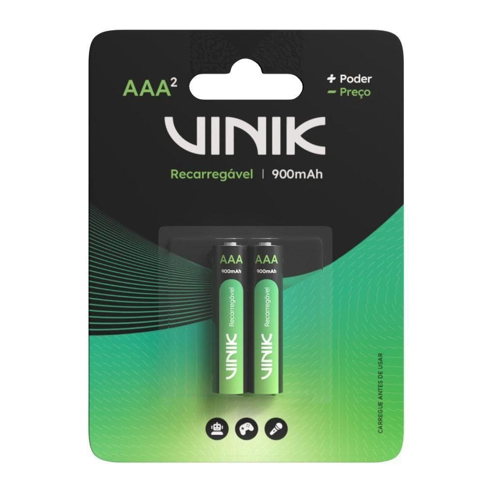 Pilha Recarregável Aaa C-2 - 900mah 1.2v - Vp3ab2r