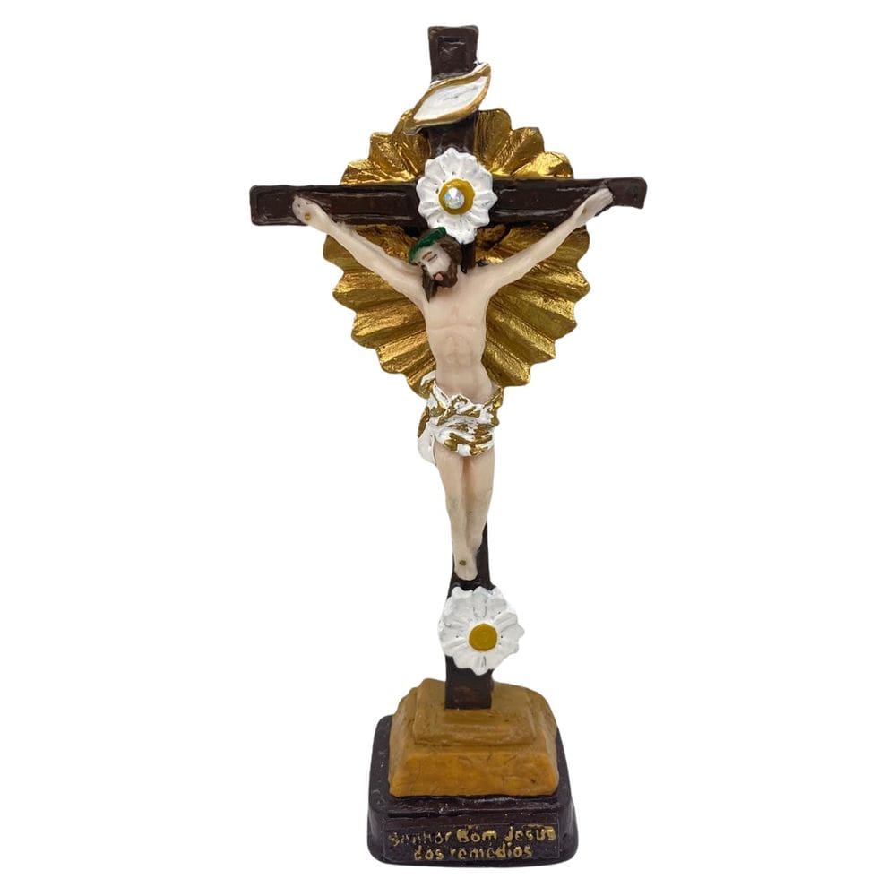 Escultura Senhor Bom Jesus Dos Remédios 15 Cm Em Resina