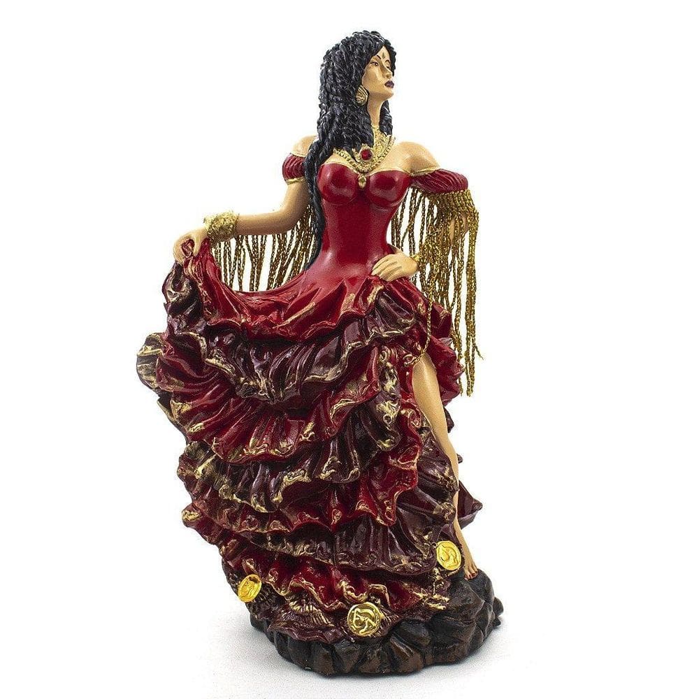 Imagem Cigana Luxo Vermelha Resina 25 cm - Artesanato