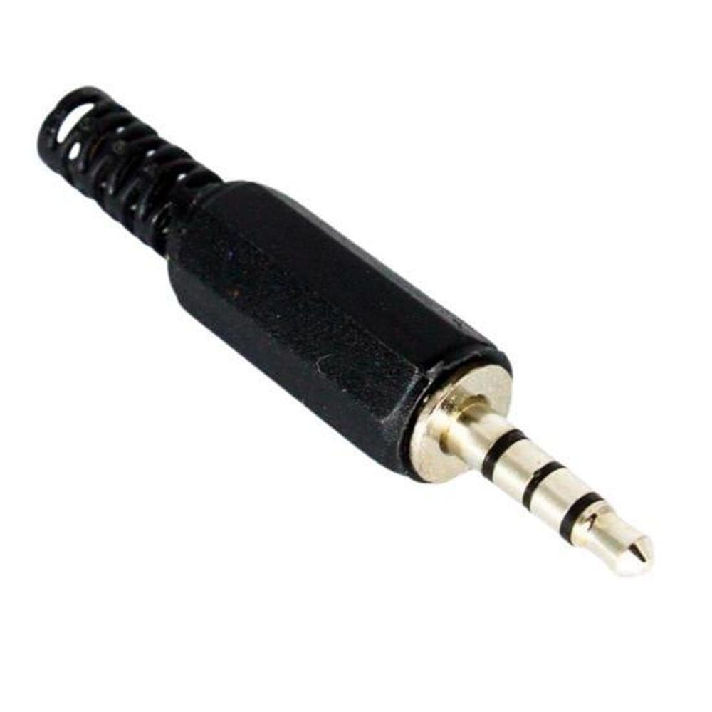 Plug P2 4C Com Protetor Pgpd0008 Preto Storm - Pct / 10