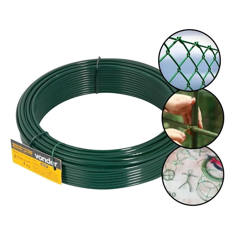 10X Arame Galvanizado Revestido Em Pvc Bwg 12 14 16 18 20``