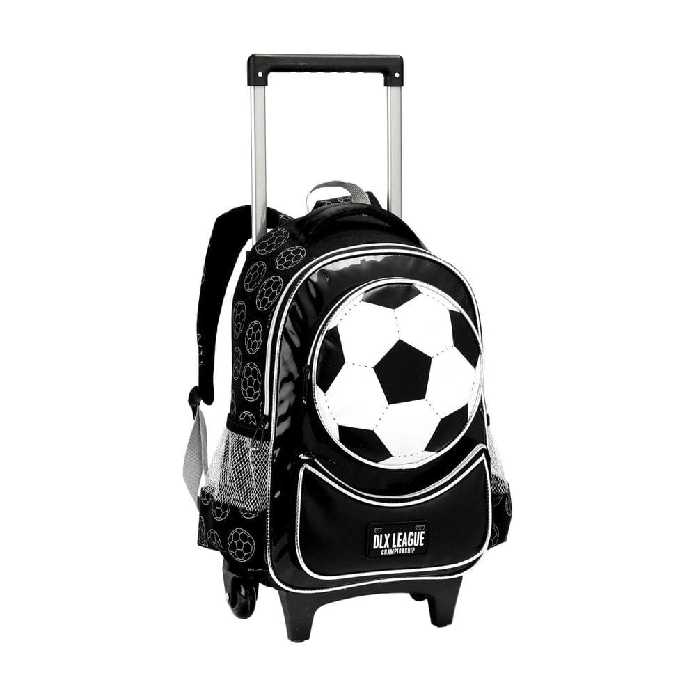 Mochila Escolar 2Em1 Costas E Rodas Bola Futebol