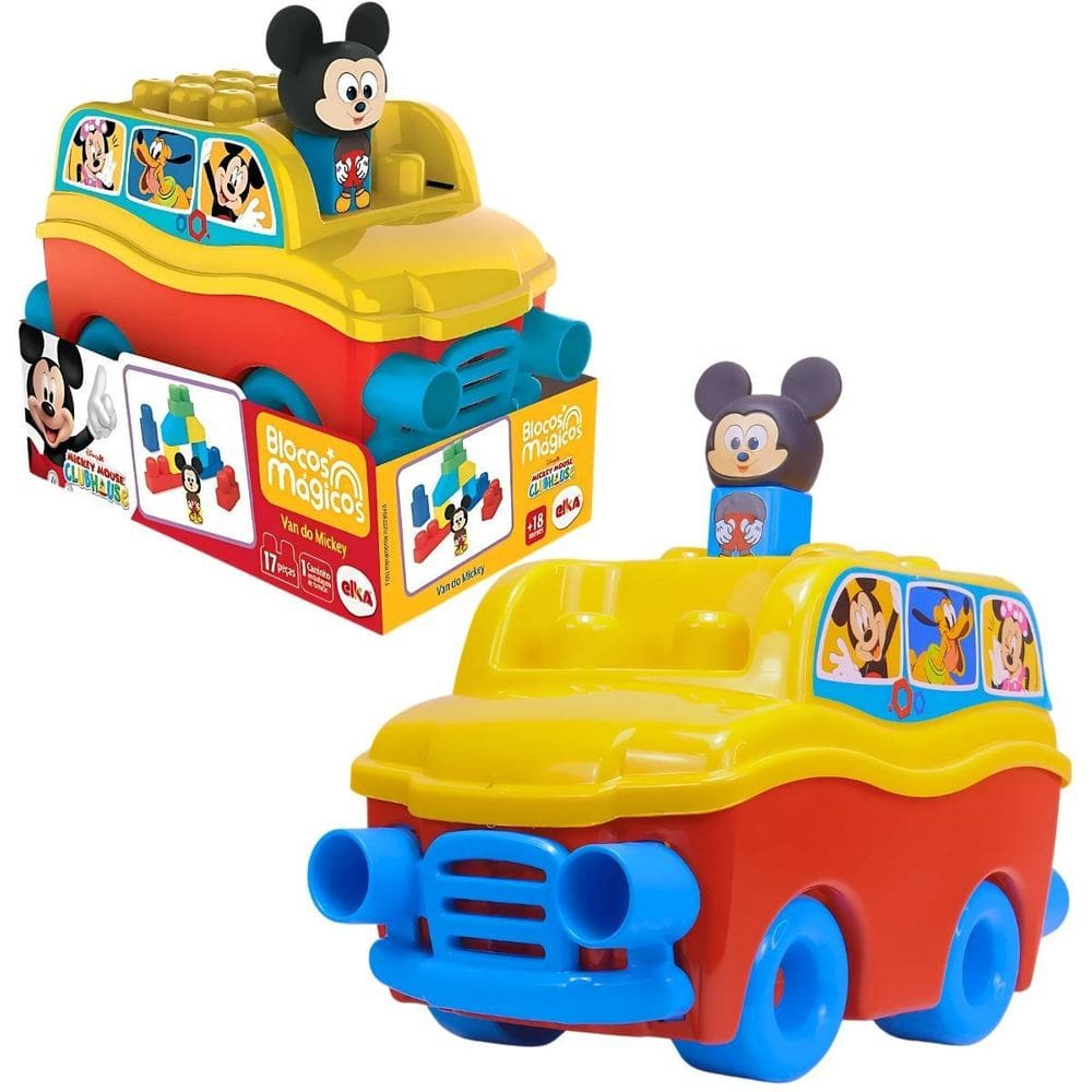 Brinquedo Blocos Magicos Van Do Mickey Disney 1321 - Elka