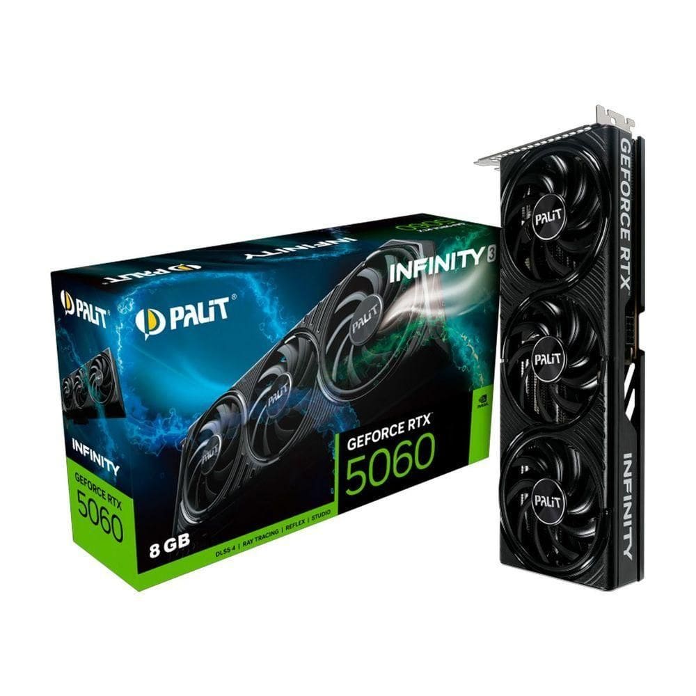Placa De Video Palit Geforce Rtx 5060 8gb 128bits Gddr7 Infinity 3 Ne75060019p1-gb2063s