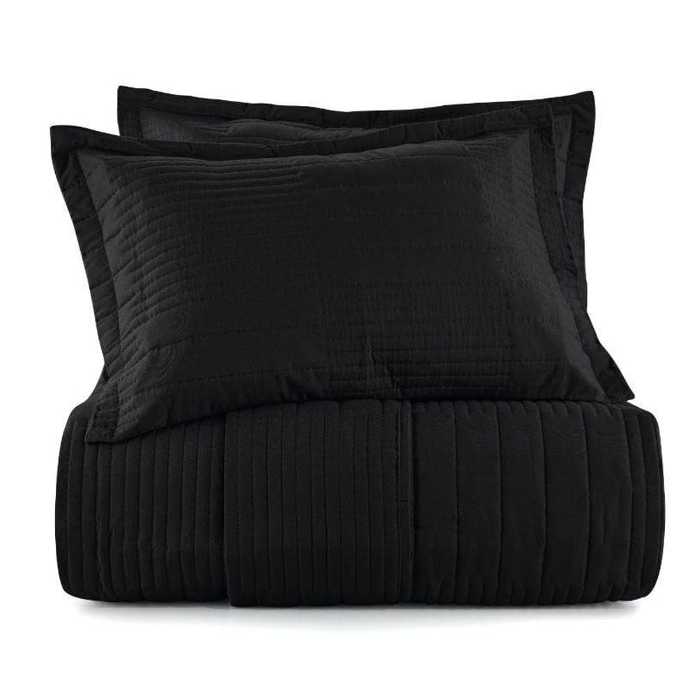 Colcha Solteiro Ultrawave Altenburg Preto 1,80m x 2,40m