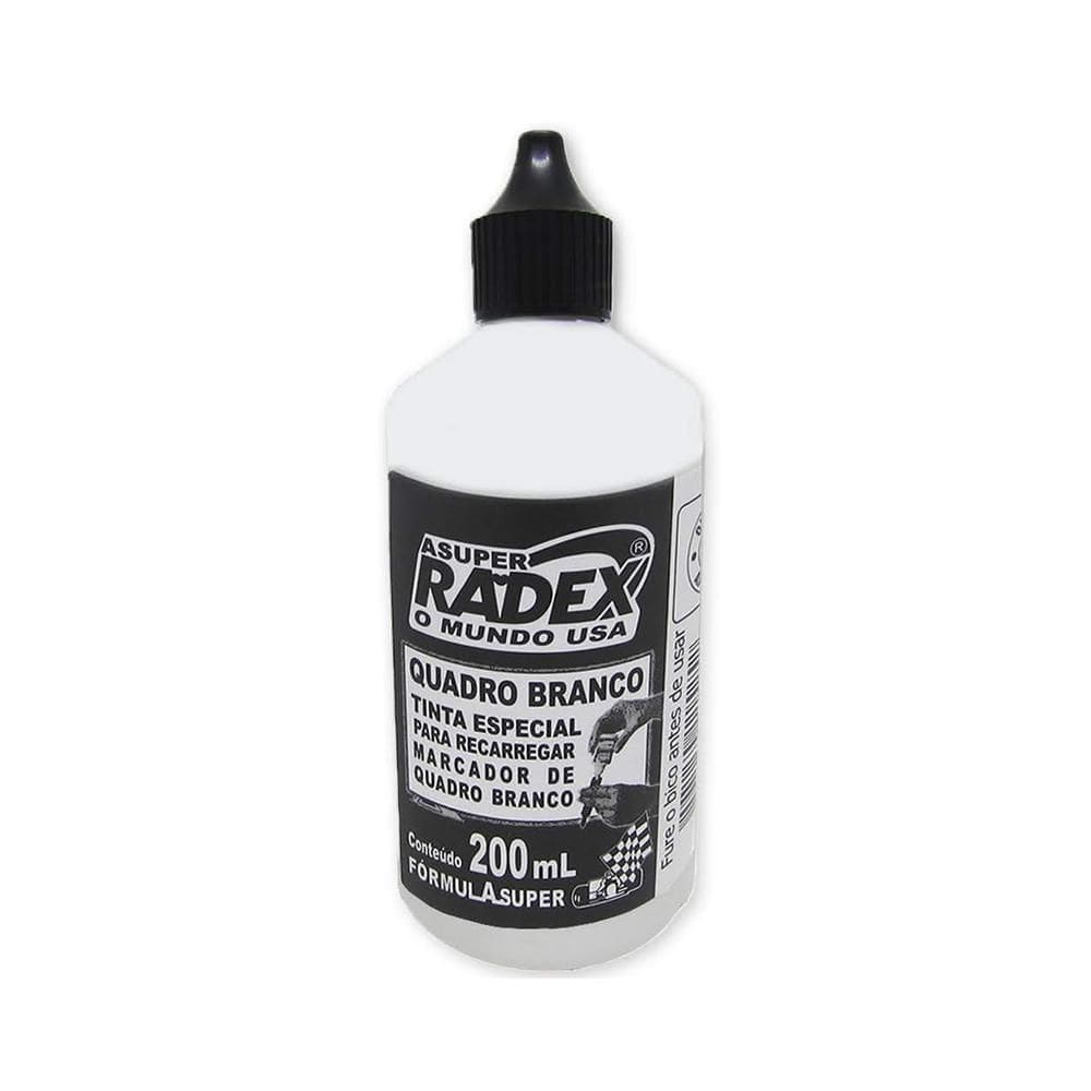 Tinta Refil Marcador Quadro Branco 200Ml Radex Preto