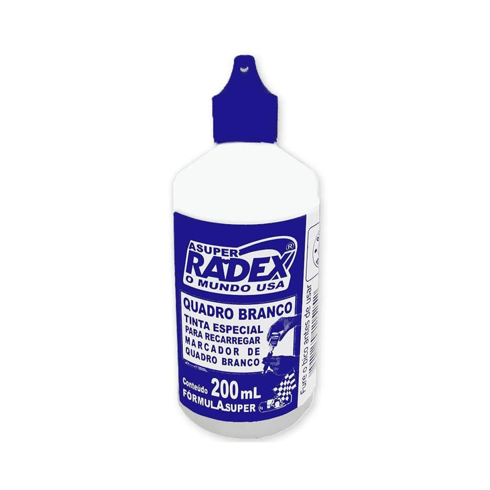 Tinta Refil Marcador Quadro Branco 200Ml Radex Azul