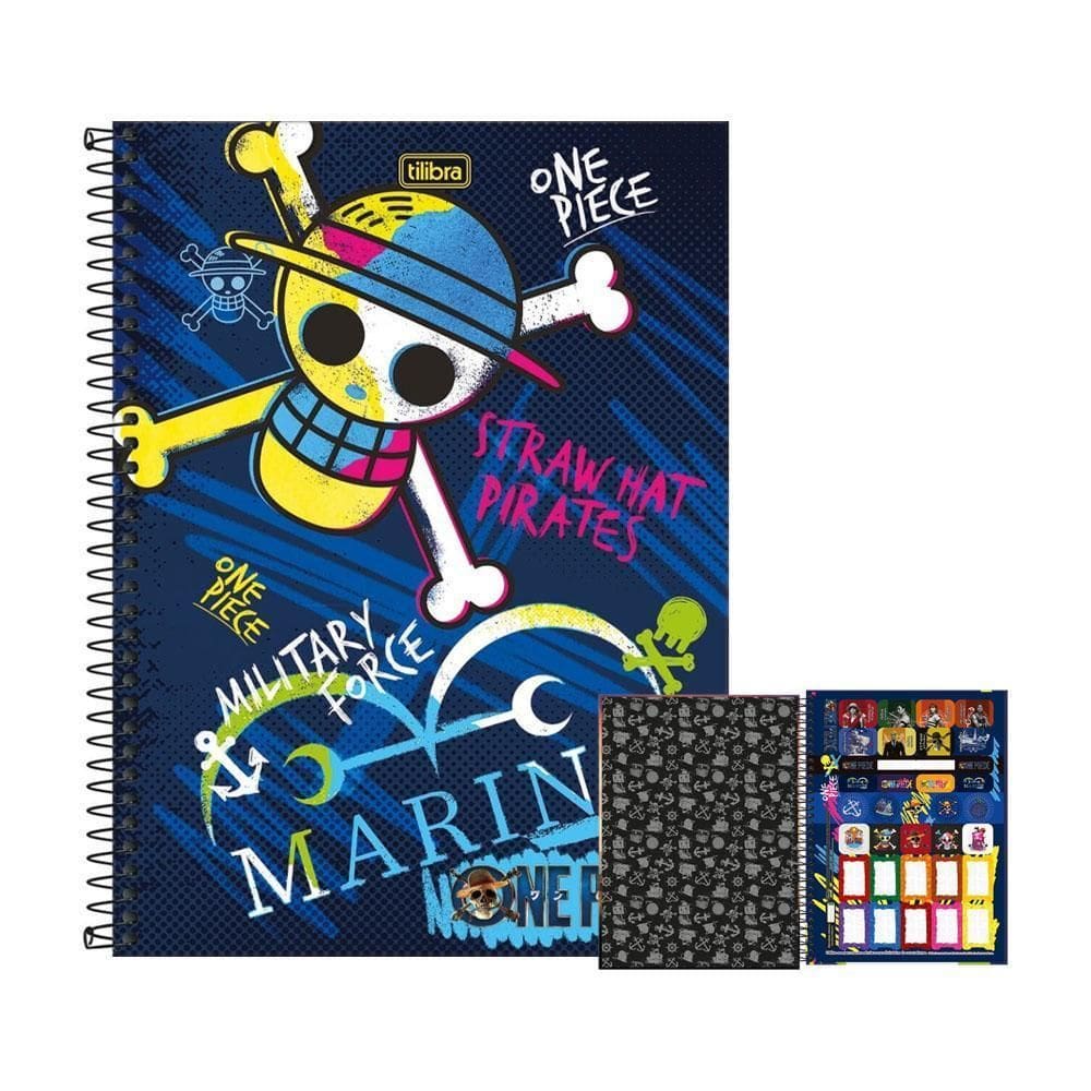 Caderno 1 Matéria 80Fls One Piece Netflix Azul Tilibra