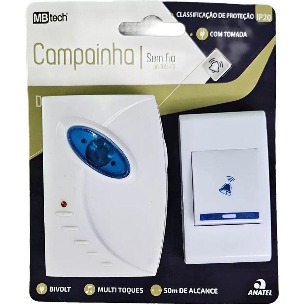 Campainha Sem Fio Wireless Casa Apartamento Escritório Mbtec