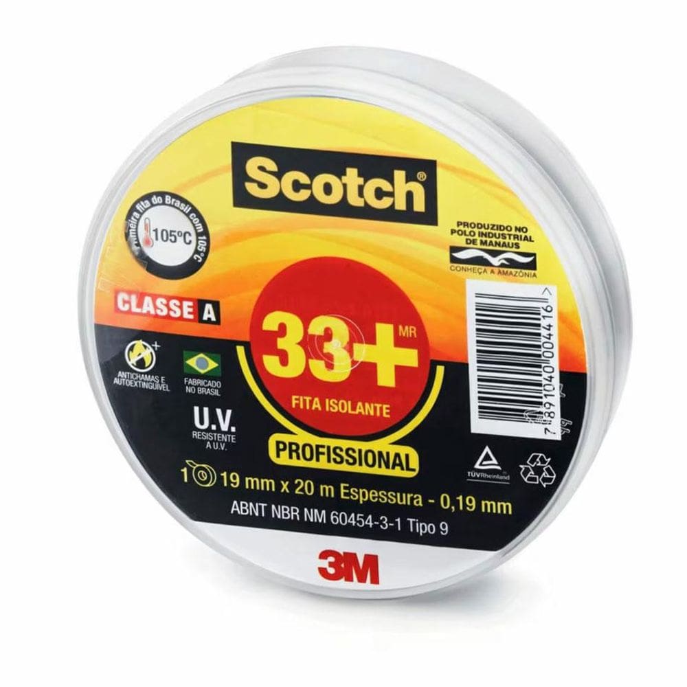 Fita Isolante 19MM x 20 MTS - 33+ Scotch - 3M