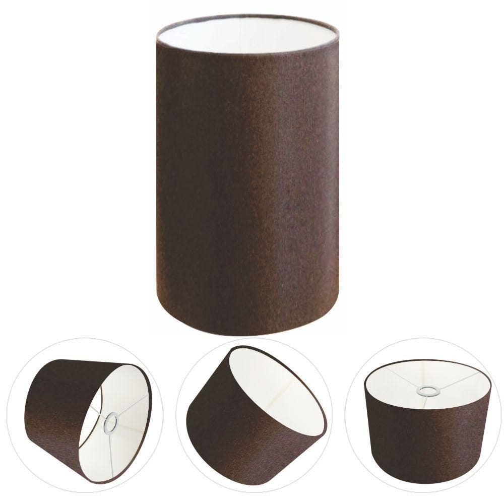 Cúpula Abajur Cilíndrica Cp-7002 ø13x30cm Café