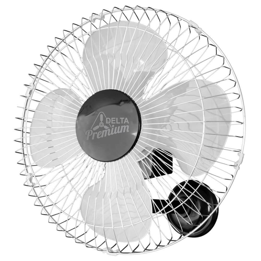 Ventilador De Parede 50cm Preto/Cromo 60 Fios Premium