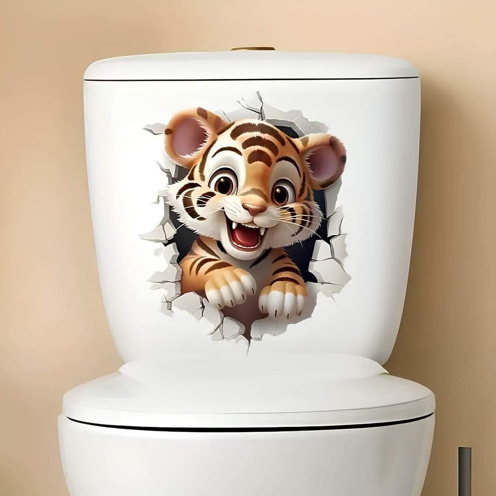 Adesivo De Vaso Sanitário Tigre
