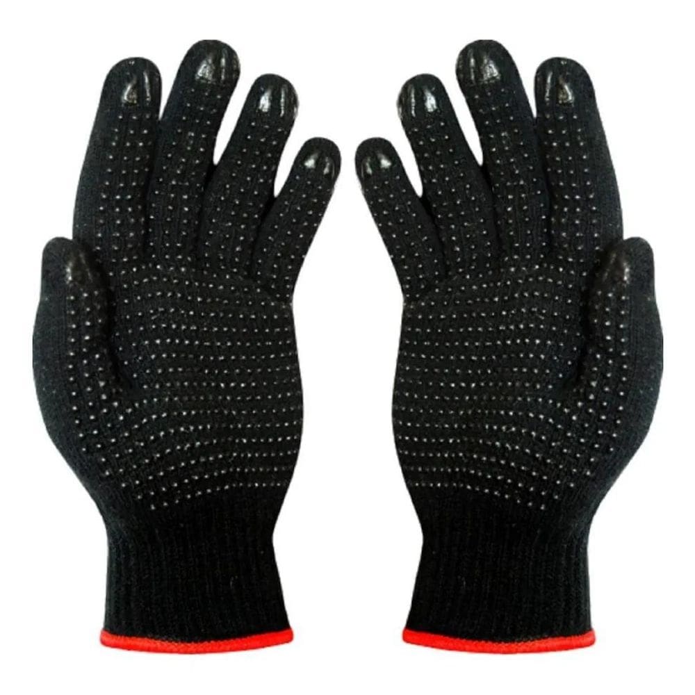 10X Luva Pano Tricotada Malha Pigmentada Branca Preta Epi