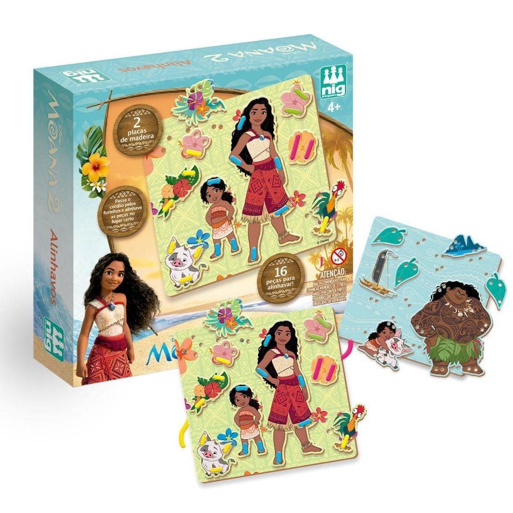 Jogo Educativo Alinhavos Disney Moana 2 4113 - Nig