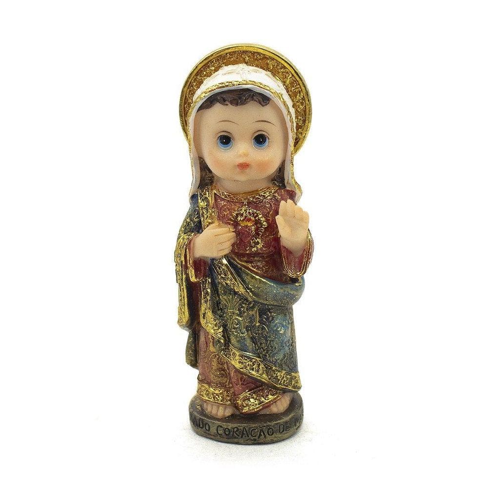 Imagem Imaculado Coração Maria Infantil Importada Resina 12