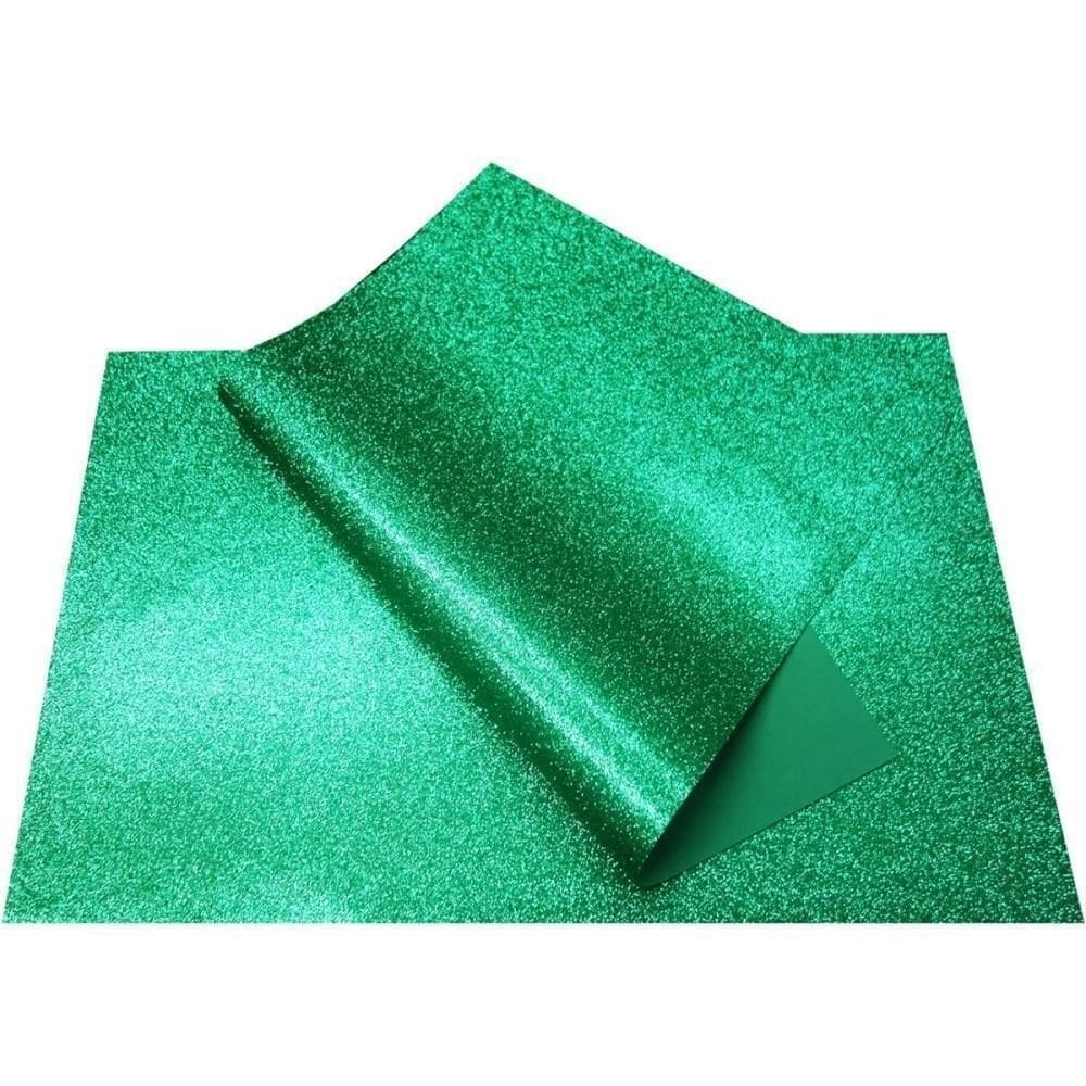 Placa Em Eva Com Gliter 40X60Cm Verde V.M.P. Pct.C/05