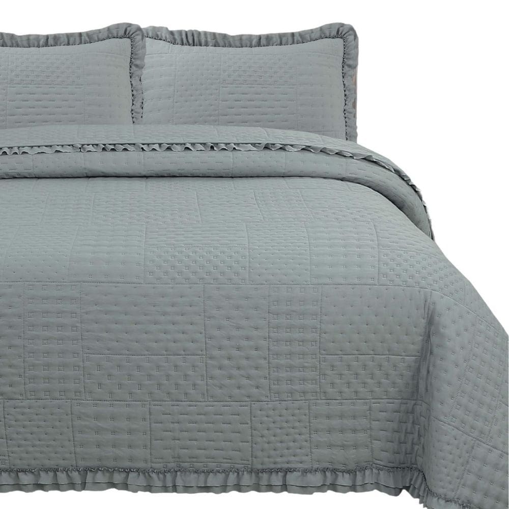 Cama Posta King Ellie Colcha Luxo Algodão 300 Fios Bordado