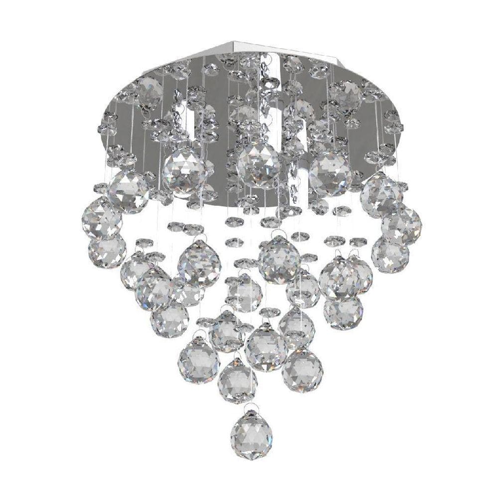 Lustre De Cristal  23Cm  Lavabo Hall Entrada Sacada