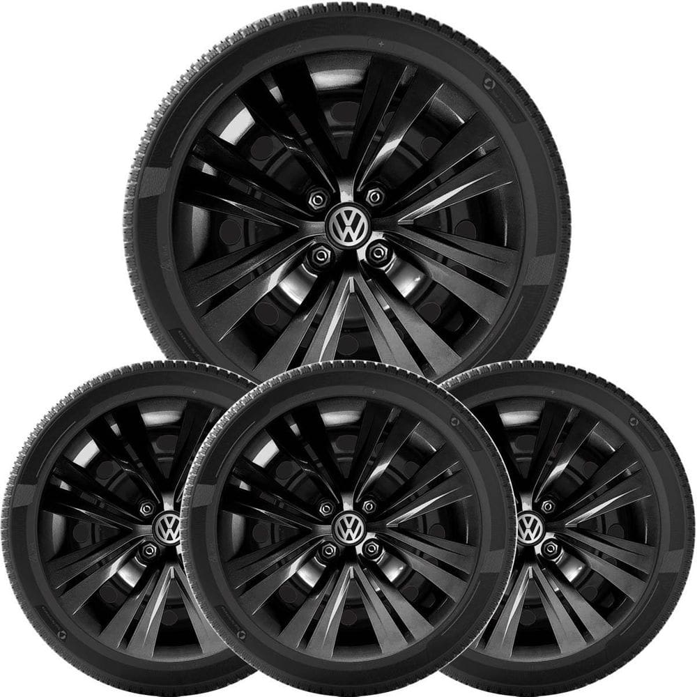 4X Calota Gol Saveiro Voyage G7 2023 Aro15 Black Piano 250Cp