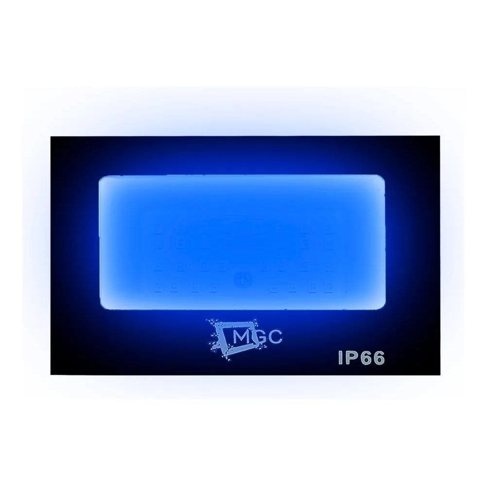 10X Refletor Holofote 50W Luz Azul A Prova D` Agua Bivolt