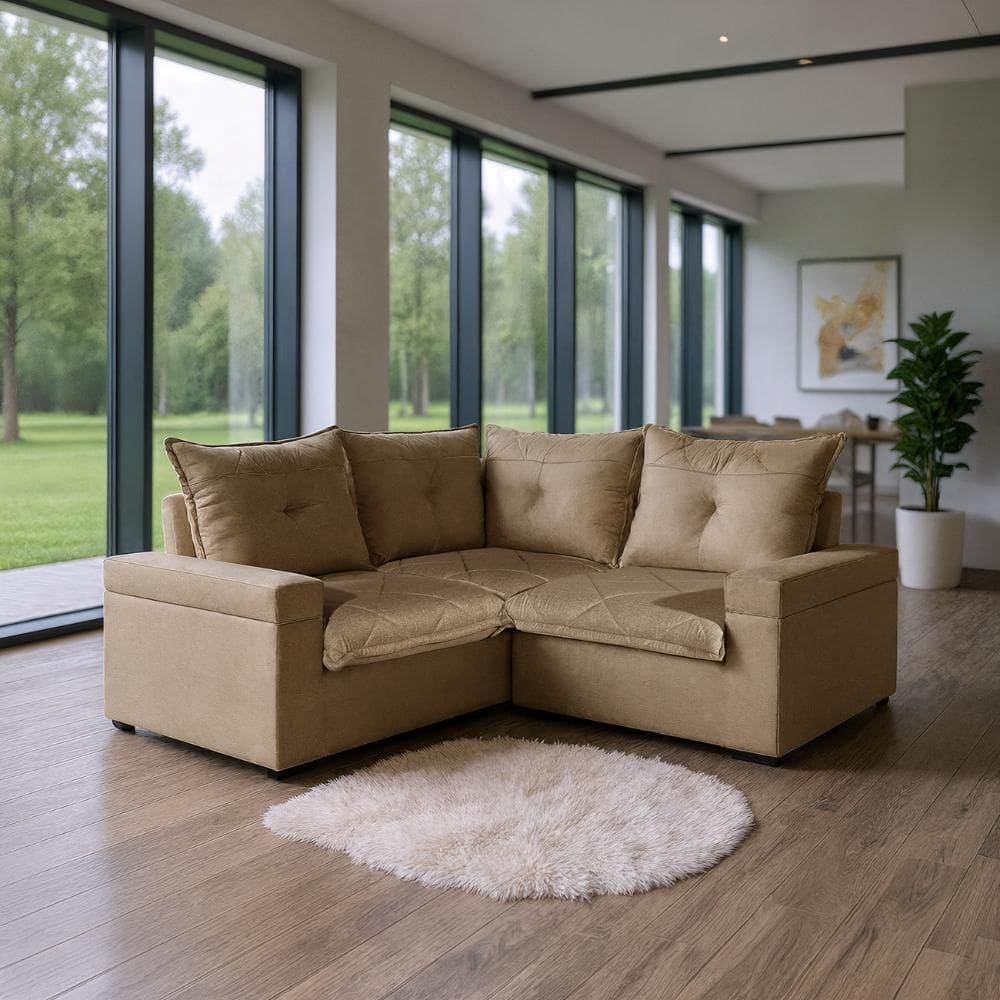 Sofá de Canto Reclinável Tera Plus 1,90x1,90m Bom Pastor