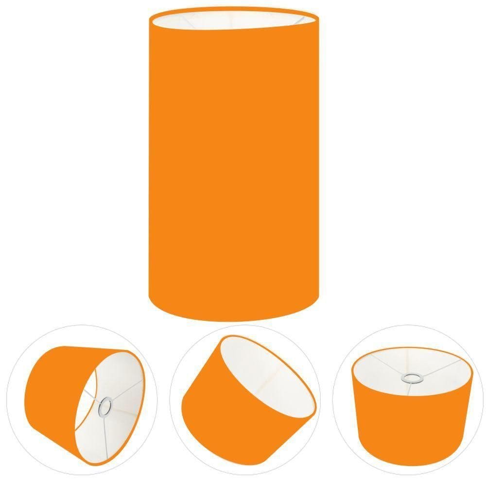 Cúpula Abajur Cilíndrica Cp-7002 ø13x30cm Laranja