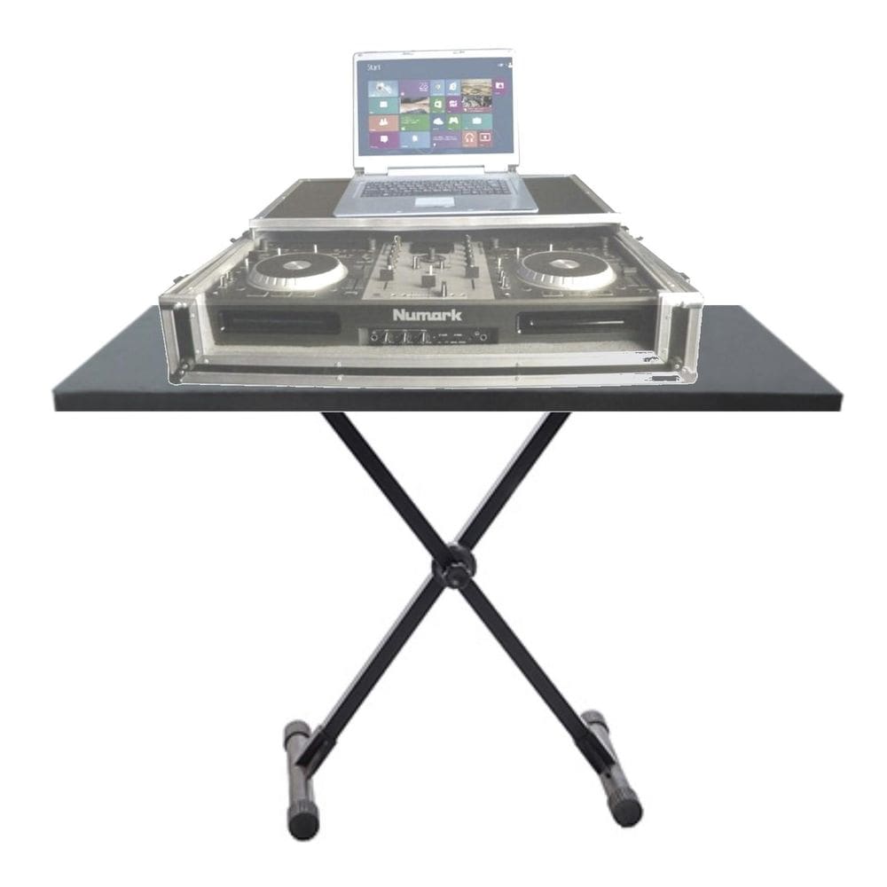 Estante Apoio Suporte X Teclado Piano C/Bandeja Case Djs