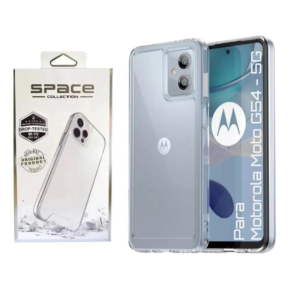 10X Capa Capinha Space Clear Compatível Com Motorola Moto G54