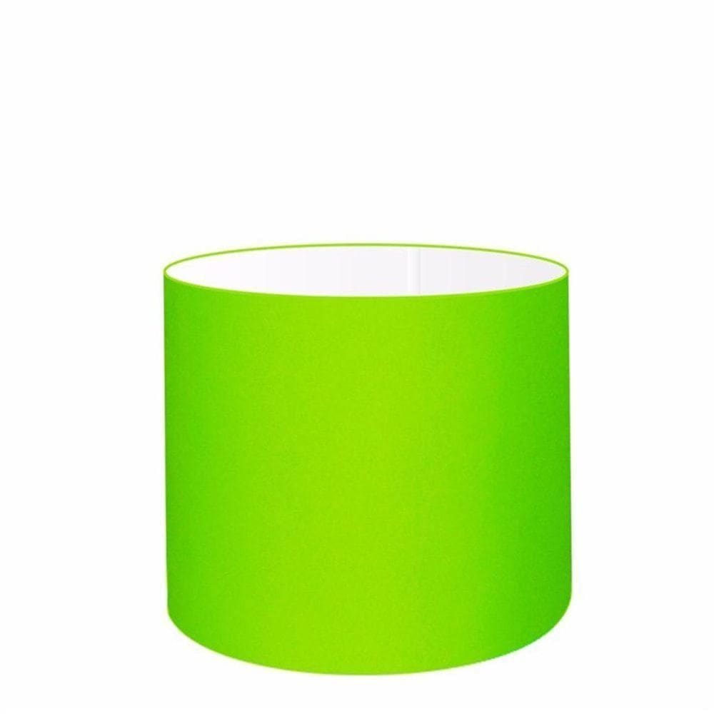 Cúpula Abajur E Luminária Cilíndrica Vivare Cp-7009 ø25x20cm - Bocal Nacional Verde-limão
