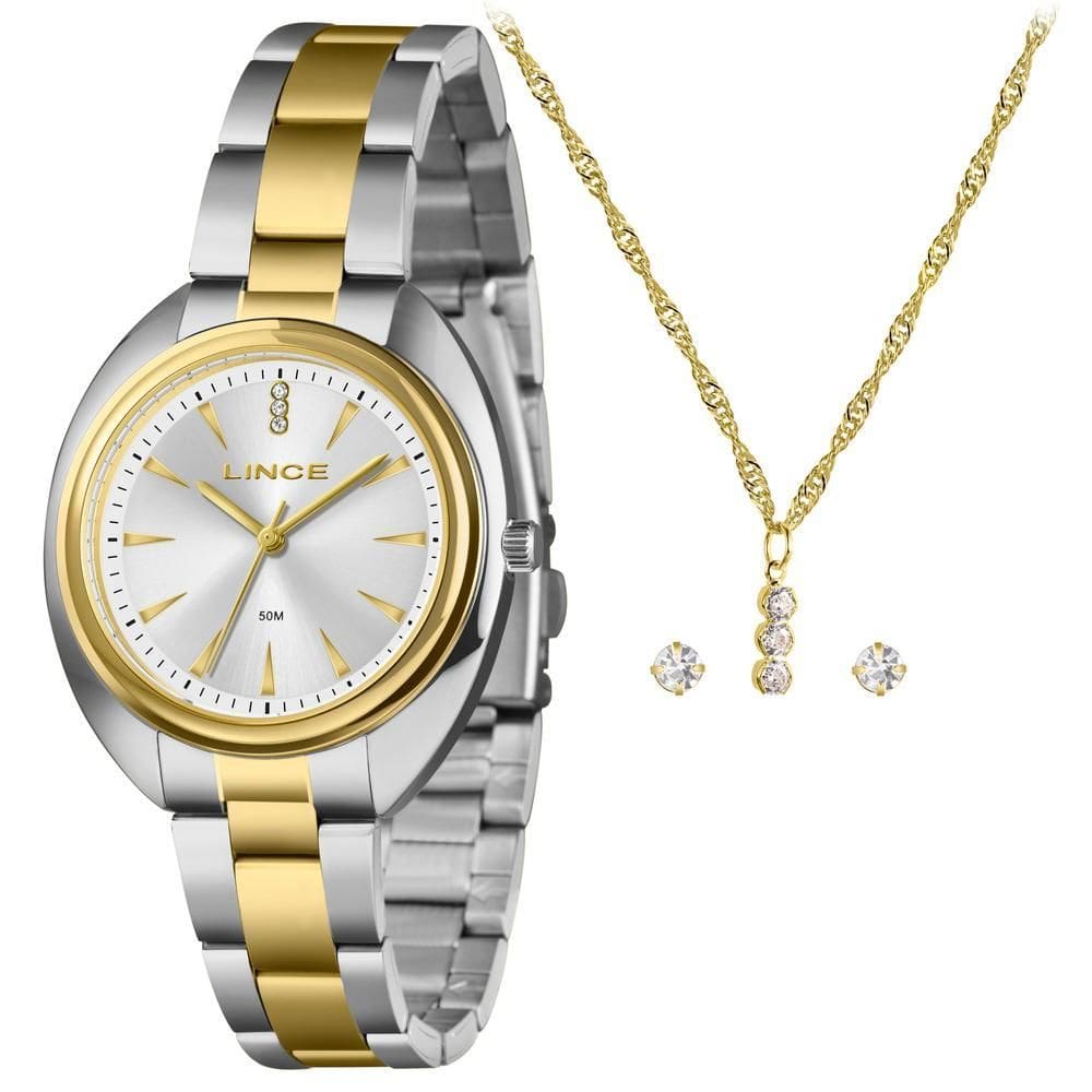 kit Relógio Lince Feminino Bicolor LRTM049L36 K0H8S1SK