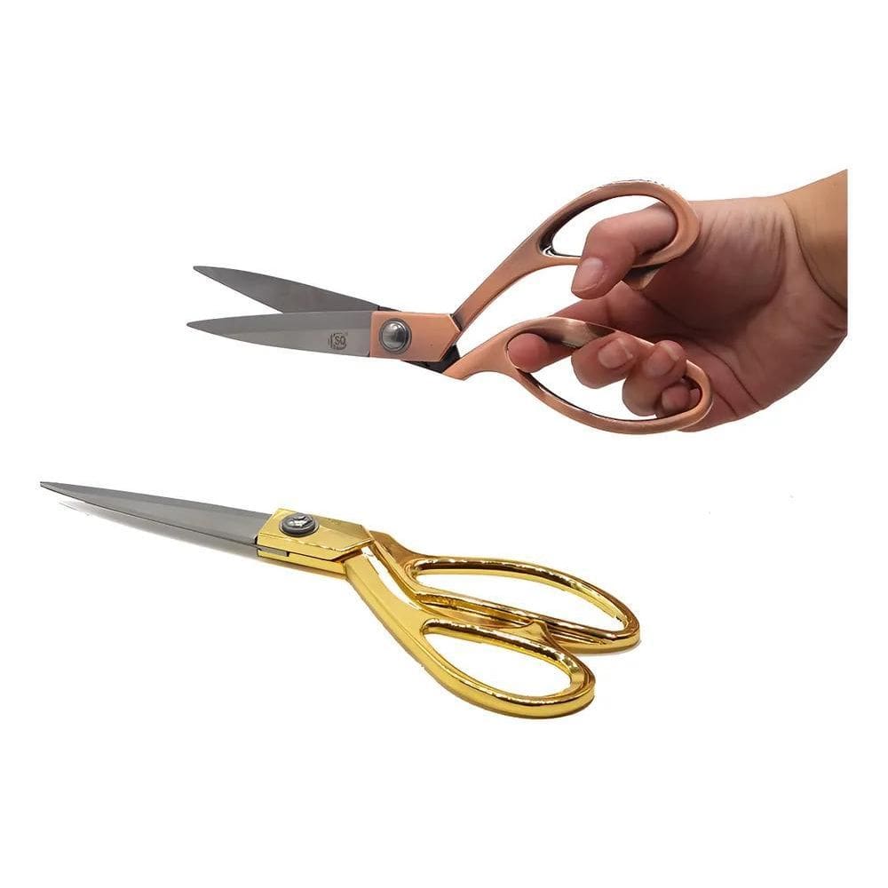 10X Tesoura Corta Tecido Artesanato Papel Couro Borracha 9,5