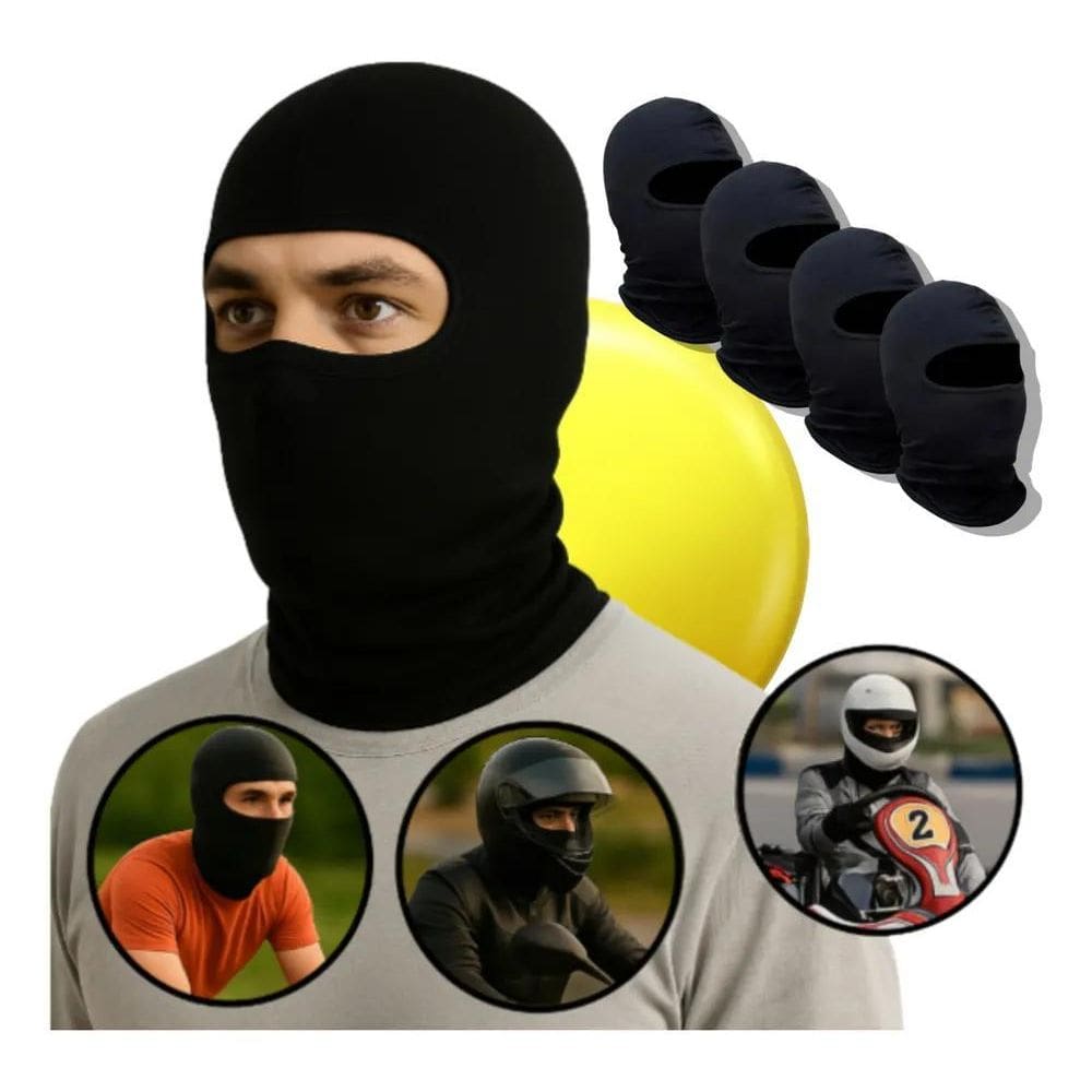10X Kit 4 Balaclava Touca Ninja Toca Bandana Térmica Com Uv5