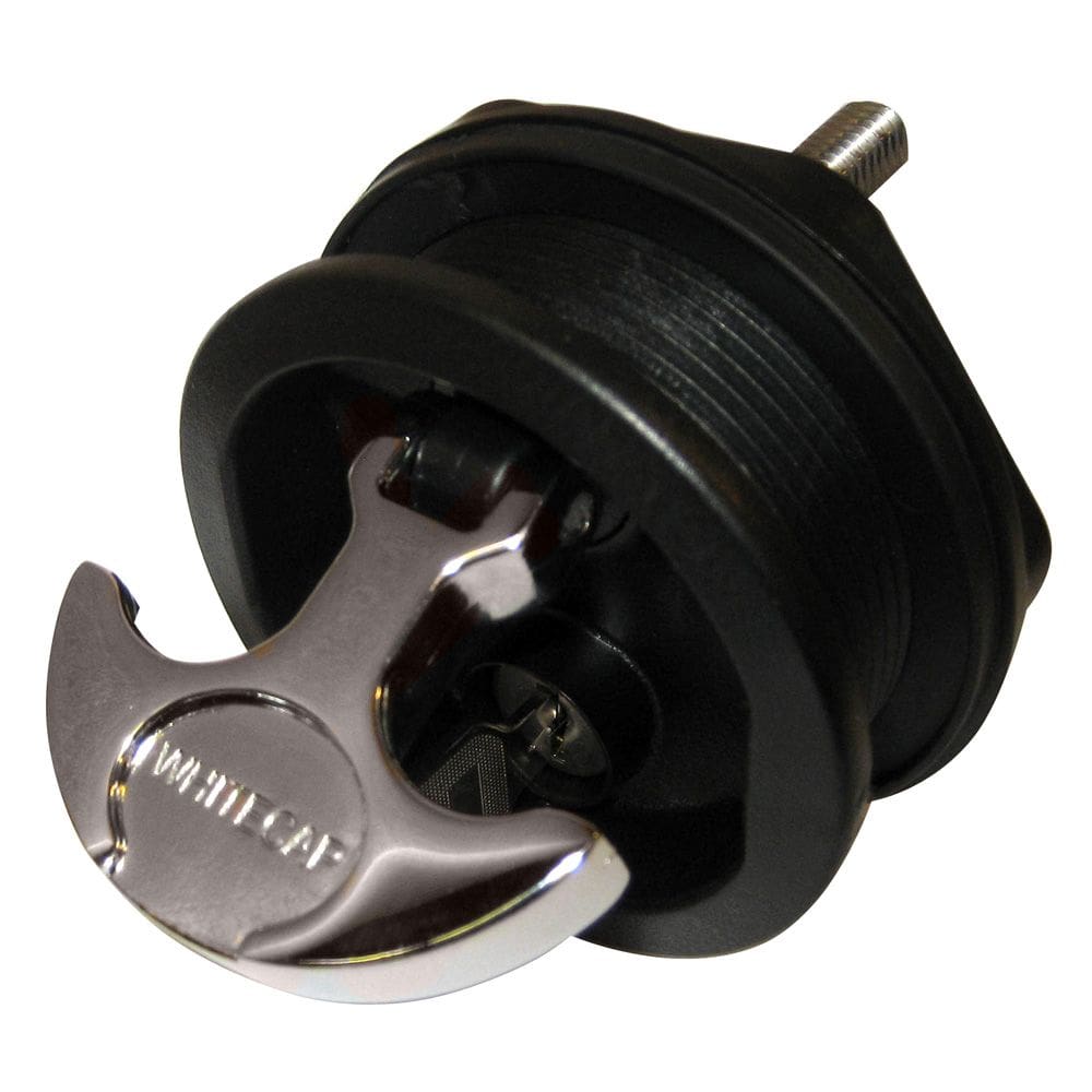 Fecho Whitecap T-Handle cromado em zamac/nylon preto