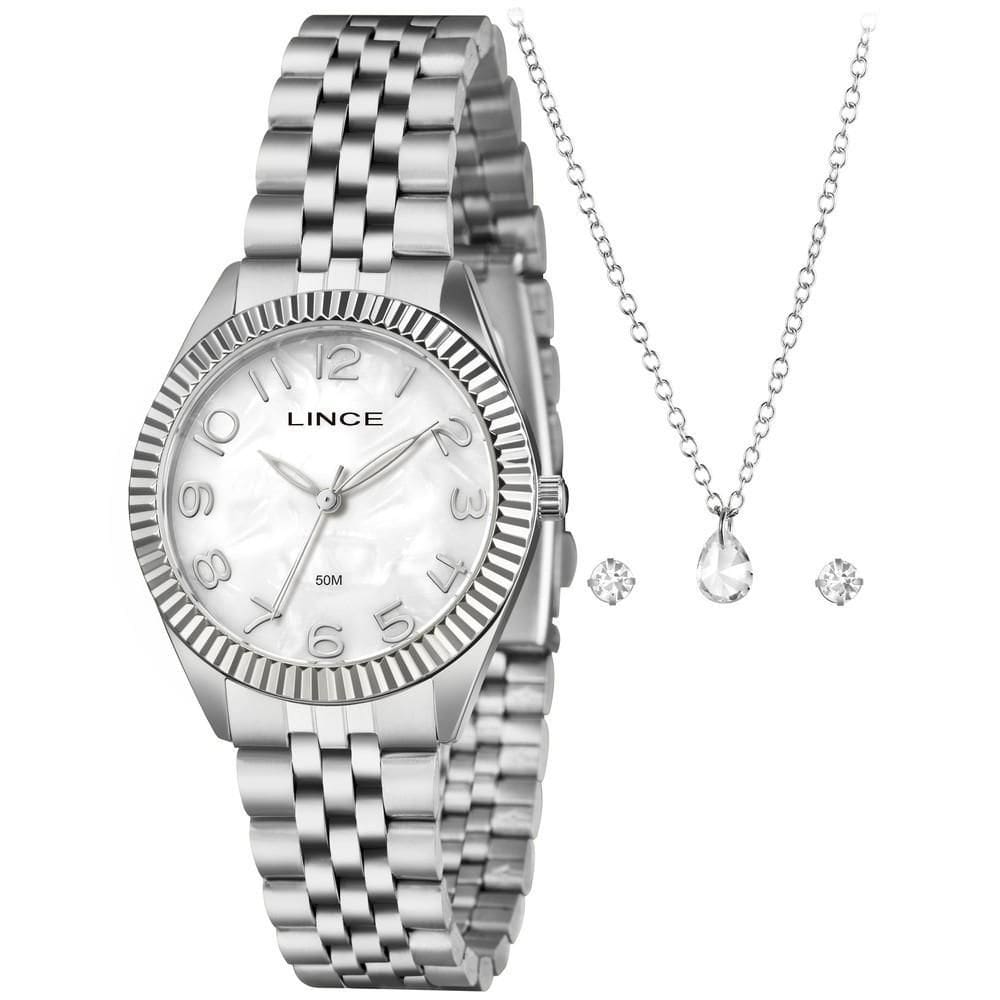 Kit Relógio Lince Feminino Prata LRMM063L36 K0K3B2SX