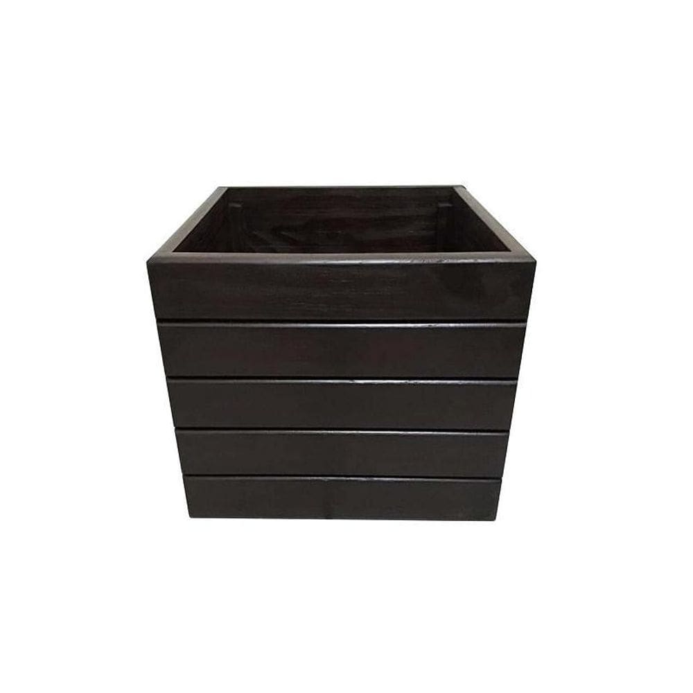 Vaso Madeira Rústico Não É Segredo Preto 40X36