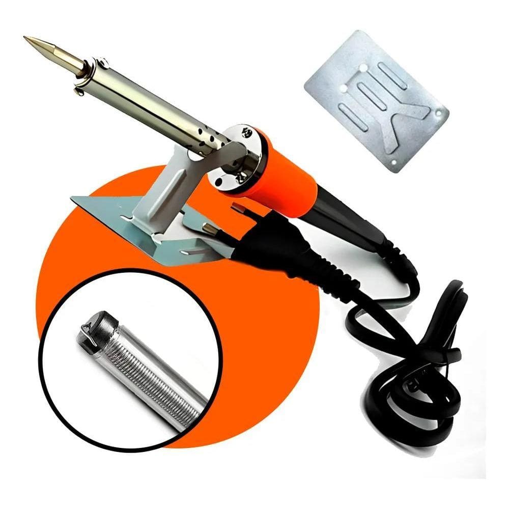 10X Kit Ferro De Solda Soldar 60W Profissional + Tubo 15G