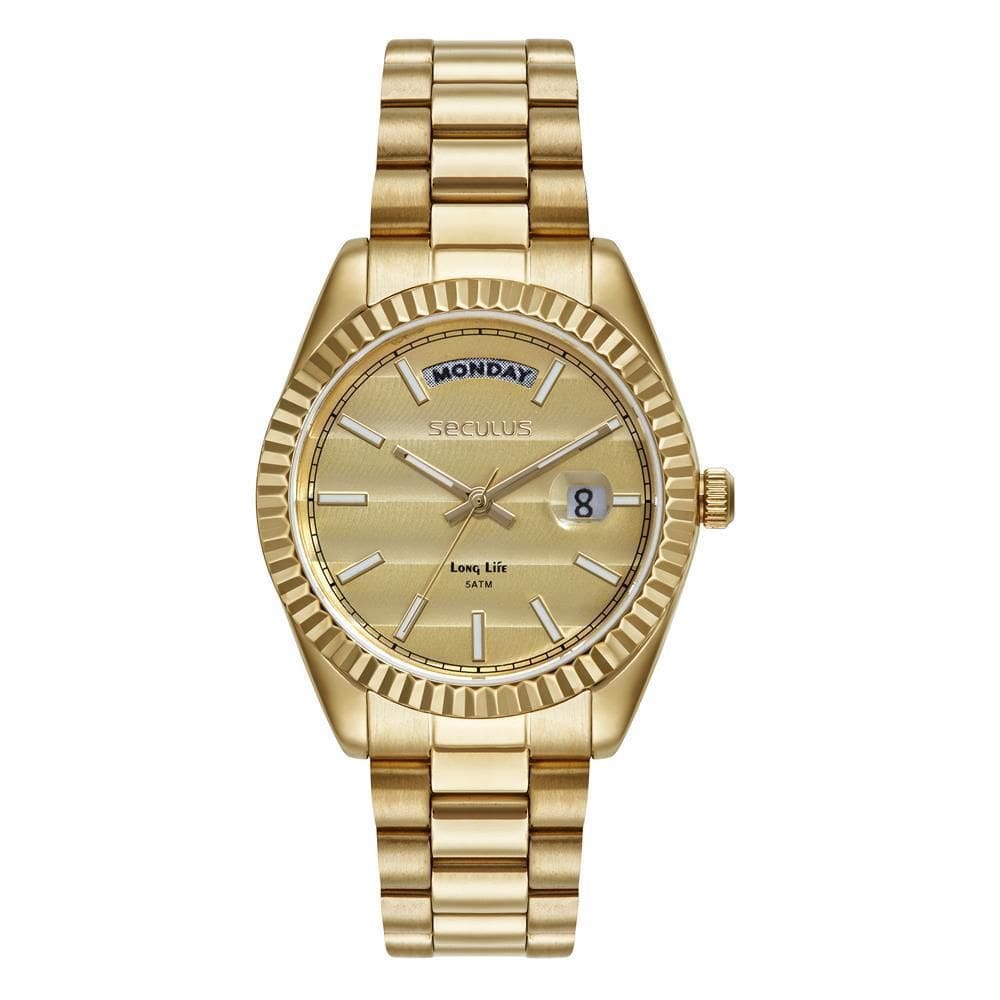 Relógio Seculus Feminino Ref: 77323Lpsvda1 Clássico Aço