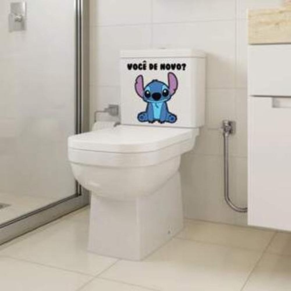 Adesivo Vaso Sanitário Stitch - Vinil - Fácil Aplicação