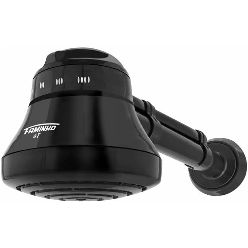 Ducha Faminho de 4 Temperaturas com Cano Preto de 30cm 220 Volts 6800 Watts - 00242152 - FAME