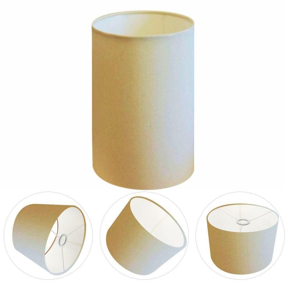 Cúpula Abajur E Luminária Cilíndrica Vivare Cp-7002 ø13x30cm - Bocal Nacional Amarelo