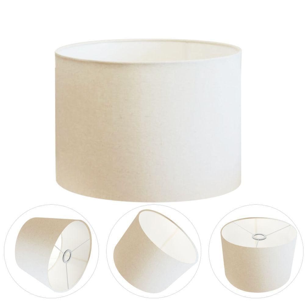 Cúpula Abajur E Luminária Cilíndrica Vivare Cp-7019 ø40x30cm - Bocal Nacional Branco