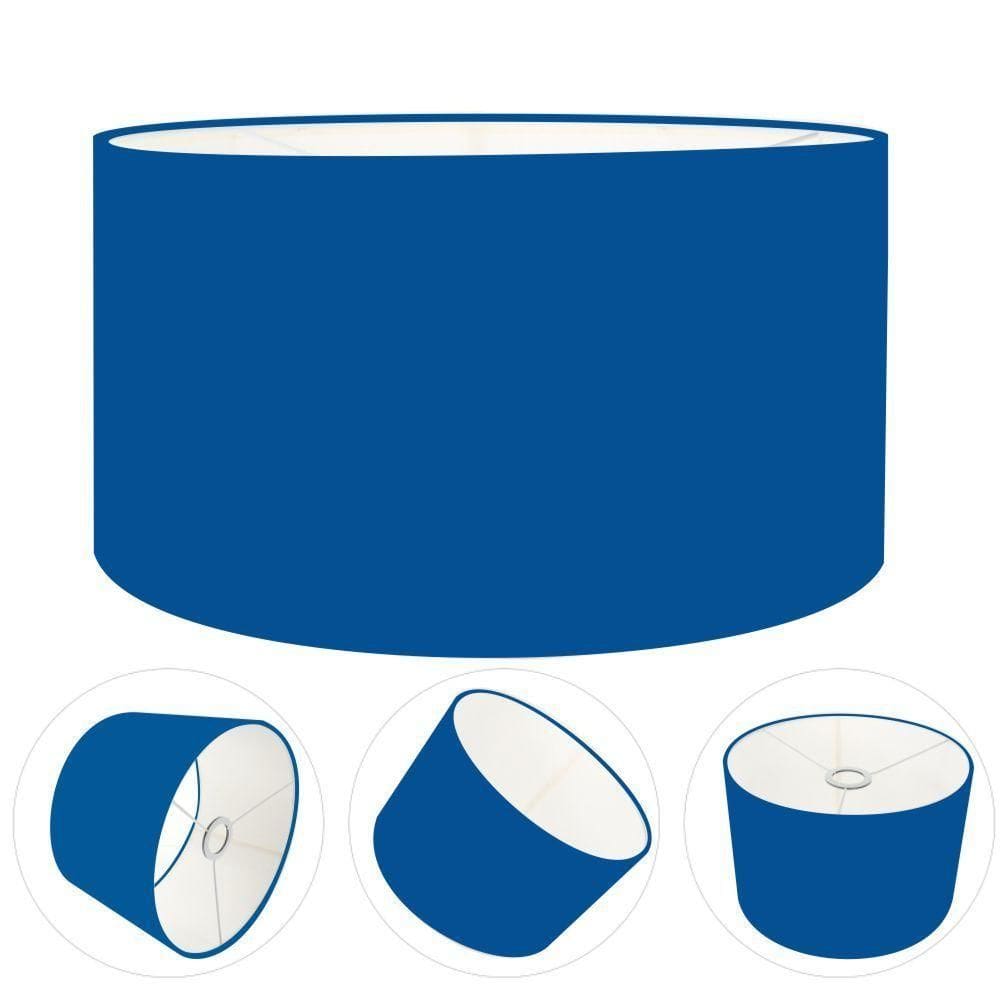 Cúpula Abajur Cilíndrica Cp-7024 ø50x25cm Azul Marinho