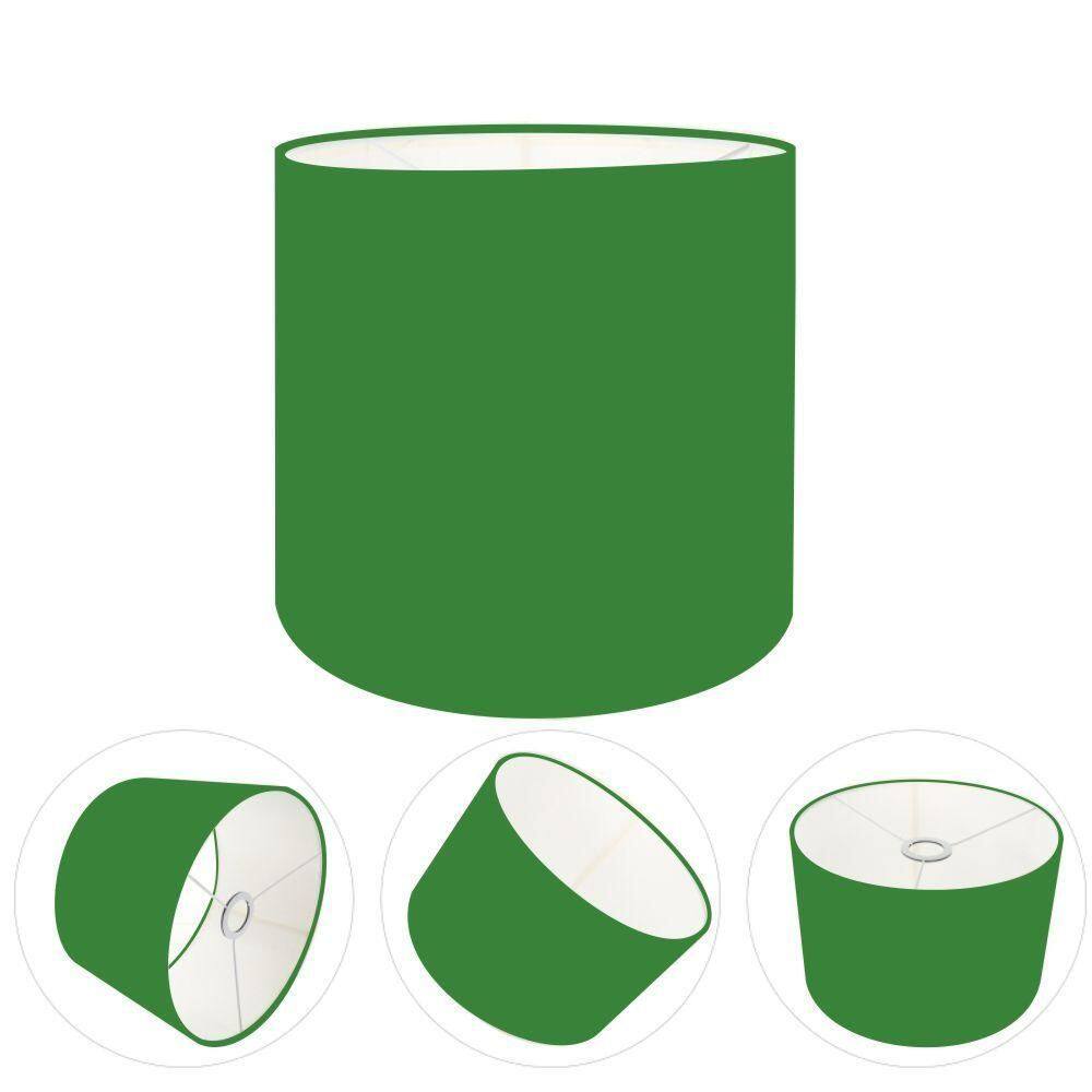 Cúpula Abajur Cilíndrica Cp-7008 ø20x25cm Verde Folha