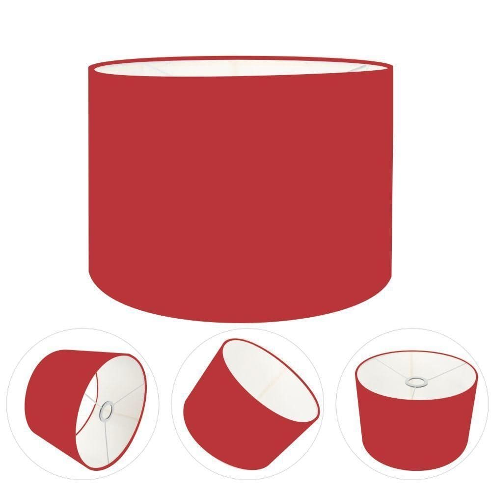 Cúpula Abajur E Luminária Cilíndrica Vivare Cp-7017 ø40x21cm - Bocal Nacional Bordo
