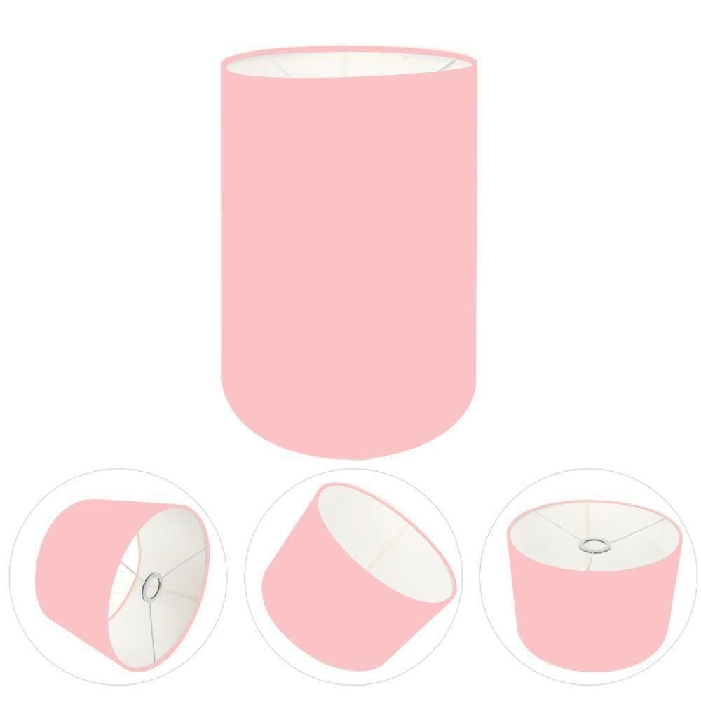 Cúpula Abajur Cilíndrica Cp-7006 ø18x25cm Rosa Bebê