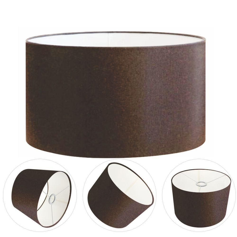 Cúpula Abajur Cilíndrica Cp-7025 ø50x30cm Café