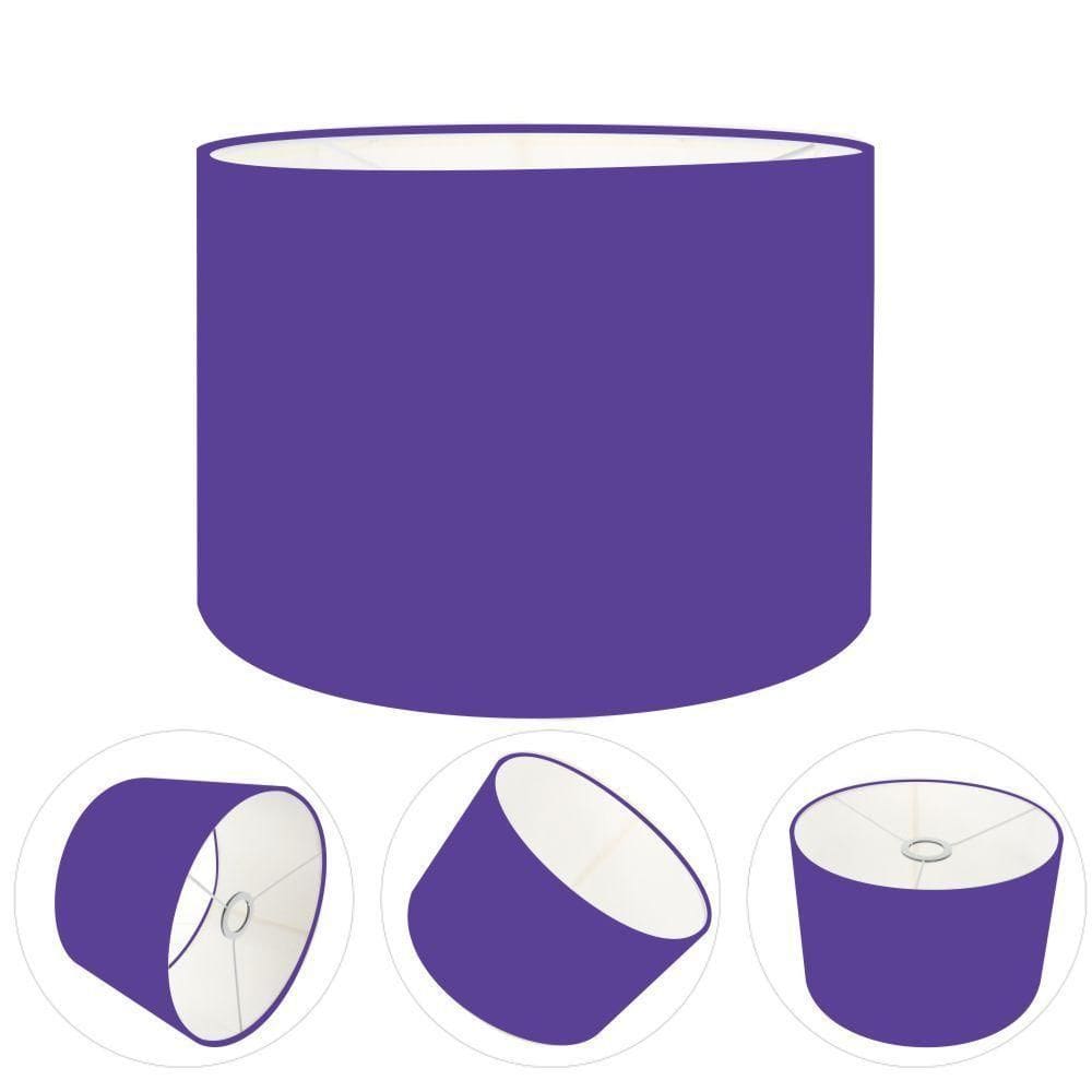 Cúpula Abajur Cilíndrica Cp-7012 ø30x25cm Roxo