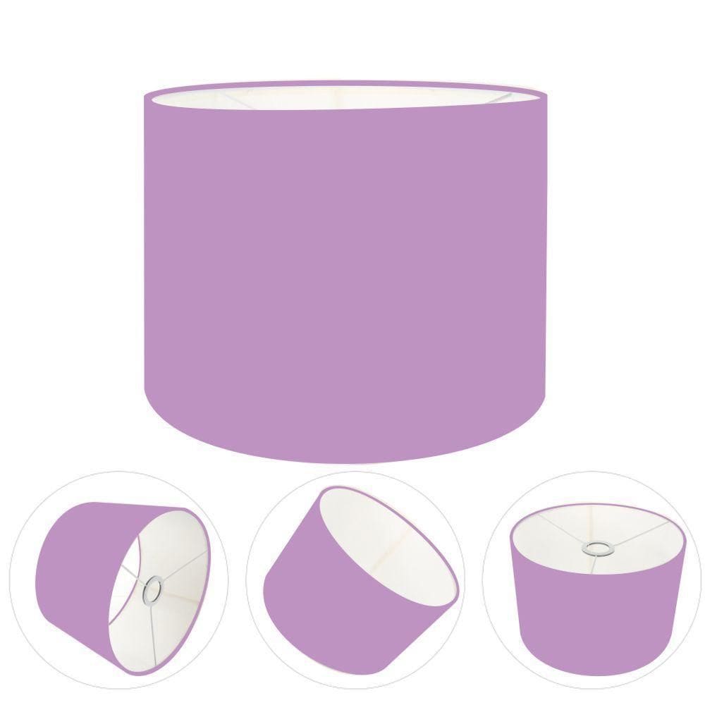 Cúpula Abajur Cilíndrica Cp-7013 ø30x30cm Lillás