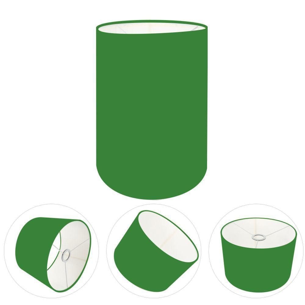 Cúpula Abajur Cilíndrica Cp-7006 ø18x25cm Verde Folha